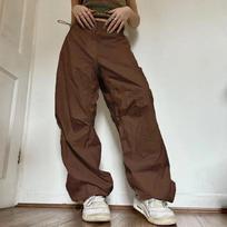 Vasaros juodos laisvalaikio laisvos kelnės Sweetwear plačios kelnės Moterys Europa ir Amerika Vidurio juosmens vientisos kelnės Pantaloni Donna 24718 S oriono spalva