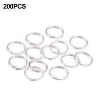 Jump Rings Jungiamasis Žiedas Metalinis Atviras Žiedas 200 Vnt sidabras