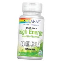 Multivitaminai energijai be geležies, Once Daily High Energy Multivitamin Iron-Free, Solaray 30 kaps. (36411081) 30vcaps