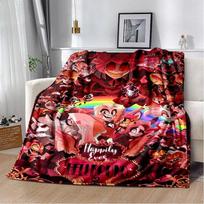 Helluva Boss Blitzo Adult Animation Minkšta pliušinė antklodė, flanelinė antklodė, skirta svetainei miegamojo lovai sofai piknikui vaikui 76x102cm(30x40in)