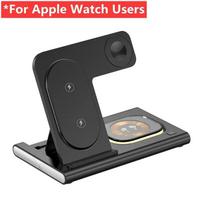 3 viename belaidžio įkroviklio stovo padėklas, skirtas Samsung S22 S21 Galaxy Watch 5 4 Active Buds iPhone 15 14 13 12 11 greito įkrovimo doko stočiai For Apple Watch juoda