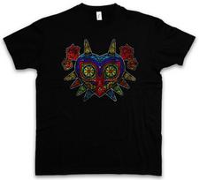 Mexican MajoraS Mask T-Shirt Majora Horror Kid Zelda Game Mexico M black