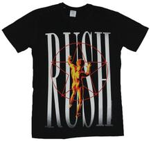 Rush Unisex Marškinėliai Didelės Baltos Rush Raidės Žvaigždė Stumianti Vaizdas S
