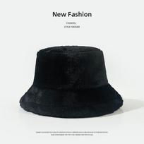 Rudeninė žieminė kepurė, moteriška, imitacija, triušio plaukai vandens kibiro kepurė Saldi miela pliušinė korėjietiška kepurė Šilta stora dubeninė kepurė One Size