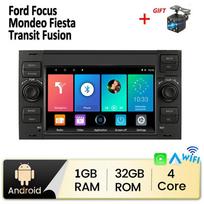 Android Car Radio Multimedia Player Stereo 2 DIN for Ford Focus 2007 Mondeo S-max C MAX Kuga Galaxy Fiesta Transit Fusion Carplay BT GPS Wifi 2+32GB 2+32GB sidabras
