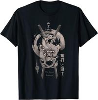 Japan Dragon Samurraii Retro Samurraii Design Puikūs unisex marškinėliai S