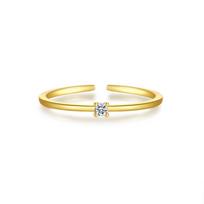 ANDYWEN 925 Sterling Silver Slim Lady Adjustable Ring Rainbow Zircon Adjustable Ring Luxury Crystal Jewelry Gift For Women M