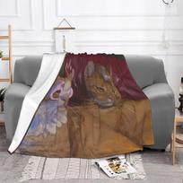 Anime Cat Cute Blankets Fleece Autumn/Winter Animal Pink Glasses Lightweight Throw Blankets for Sofa Outdoor Plush Thin Quilt 100x125cm (40x50inch)