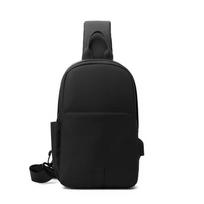 Unisex krūtinės krepšys Paprastas laikymo krepšys Lengvas kelioninis maža kuprinė Crossbody Bag Mada Kasdieniai vienetiniai krepšiai juoda