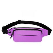 Unisex juosmens krepšys krūtinės krepšys Crossbody Bag Hip Waist Pack diržas piniginė Drobė violetinė
