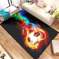 Madingas spalvingas liepsnojantis futbolo kilimas berniuko kambariui, futbolo rašto kilimas, namų svetainės dekoracija, virtuvės, vonios durų kilimėlis, grindų kilimėlis 50x80cm20x31inch red