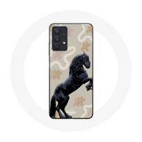 Coque pour Samsung Galaxy A32 5G Frison Noir Race de cheval juoda