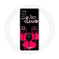 Coque Samsung Galaxy A21S Squid Game Masques carré Triangle et Cercle
