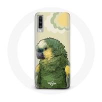 Coque pour Samsung Galaxy A70 Amazone Perroquets Vert žalia