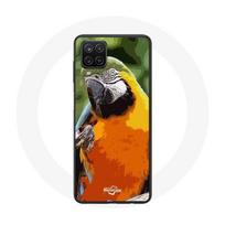 Coque Samsung Galaxy A12 Aras Perroquet Orange vert