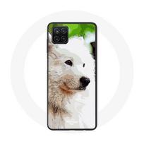 Coque Samsung Galaxy A12 Chien Samoyède Blanc balta