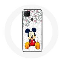 Coque Xiaomi Redmi 9C Mickey Mouse Fleurs Cœurs gryna