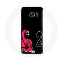 Coque pour Samsung Galaxy S7 Edge Squid Game Masques Triangle carré et Cercle