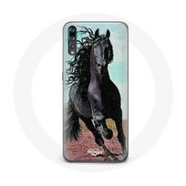 Coque pour Huawei P20 Cheval Noir De La Race Frisonne juoda
