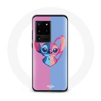 Dėklas Samsung Galaxy S20 Ultra su Dygsniu ir mėlynai rožiniu angelu