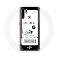 Coque pour Huawei P30 pro Billet d'avion Seoul Corée du Sud
