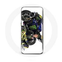 Coque pour Samsung Galaxy S6 edge Valentino Rossi Pilote de vitesse fond blanc