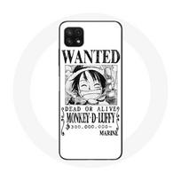 Coque pour Samsung Galaxy A22 5G One Piece Manga affiche de recherche Blanche balta