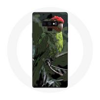 Coque pour Samsung Galaxy Note 9 Pionus Perroquet Rouge Vert