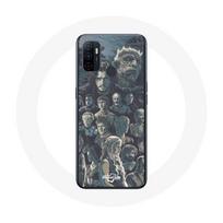 Coque pour Oppo A53 Game of Thrones Saison 8 Le Trône de Fer Affiche Personnages Fond Gris pilka