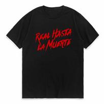 Anuel AA Real Hasta la Muerte Graphic T Shirts For Unisex Women Unisex Fashion Rapper T-shirts Loose Cotton Tshirts Streetwear L red