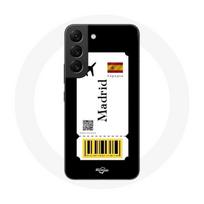 Coque pour Samsung Galaxy S21 FE Billet d'avion Madrid Espagne