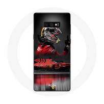 Coque pour Samsung Galaxy Note 9 Formule 1 Sebastian Vettel Pilote automobile F1 Rouge