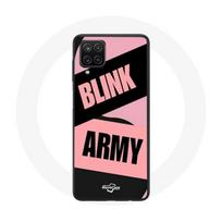 Coque pour Samsung Galaxy A12 BTS ARMY Et Blackpink Blink Rose Noir