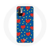 Coque pour Xiaomi Redmi Note 10 5G BTS Bangtan Garçons BT21 TATA de V Fond Bleu