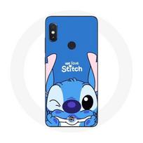 Coque pour Xiaomi Redmi Note 5 AI Dual Camera Stitch mignon fond bleu mėlyna