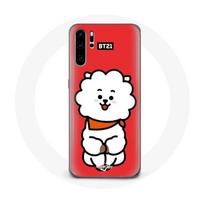 Coque pour Huawei P30 Pro BTS Bangtan Garçons BT21 RJ de Jin Fond Rouge