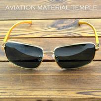 Clara Vida Aviation Al-Mg Alloy Material Gold Square Enhanced Polarized Sunglasses Driving Fishing Outdoor Uv400 Uv100% auksas