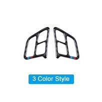 2PCS Carbon Fiber Car Steering Wheel Button Frame Decorative Stickers Interior Accessories For BMW 3 Series E90 E92 2005-2012 3 Color Style