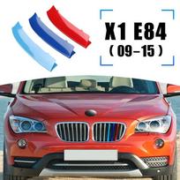 3 spalvų automobilio priekinių grotelių apdaila buferio juosta 3D M stiliaus dangtelio lipdukai BMW X1 serijos E84 2009-2015 automobilių priedai X1 E84 (2009-2015) gray
