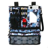Golf Ball Bag Carrier Organizer Lightweight Carry Storage Camo Blue