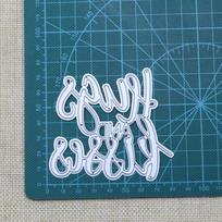 Apkabinimai ir bučiniai Žodžiai Karkasas Metalas Pjovimo štampai Scrapbooking Reljefinis Antspaudai „Pasidaryk pats“ nuotraukų albumų kortelės kūrimas