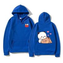 Bubu And Dudu Hoodie Moteriška Estetinė Grafika Juokingi Kawaii Bubble Tea Hoodie Unisex Anime Harajuku Vintažiniai megztiniai Sweats S