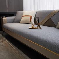 Multiple Modern High-end Leather Sofa Cushions Four Seasons Universal Anti Slip Cushion 2023 New Simple Sandstorm Hair Pad 70x70cm gray