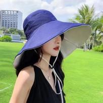 WTEMPO Women Outdoor Sunscreen Summer Sun Hats Anti-UV Protective Cap Solid Color Ladies Women Casual Hats 58cm juoda