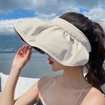 WTEMPO UV Protection and Sunscreen Cap Women's Summer Hair Band Sunshade Cap Sports Open-top Sun Hat Shell Hat 54-58cm juoda