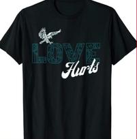 Love Hurts Eagles Fan Vintage Unisex T-Shirt S