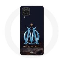 Coque Samsung Galaxy A12 OM logo bleu et dorée stade mėlyna
