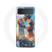 Case - Samsung - Galaxy Z Flip4 - Flexible - Black - Son Goku Pattern