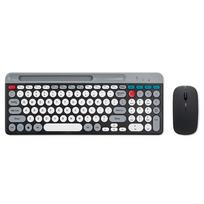 Dual-mode Wireless Keyboard & Mice Combo 2.4G BT5.0 Membrane Keyboard BT 3-Channels Can C Connect juoda