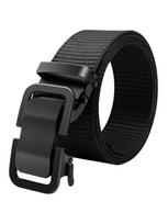 Toothless Nylon Canvas Belt Outdoor Simple Casual All-Match Men's Leather Belt Youth Belt 120cm black